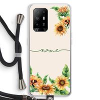 Zonnebloemen: Oppo A95 5G Transparant Hoesje met koord