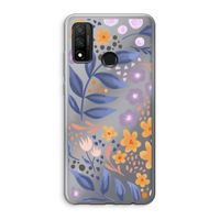 Flowers with blue leaves: Huawei P Smart (2020) Transparant Hoesje