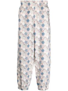 Chloe Nardin pantalon en coton à imprimé géométrique - Bleu