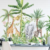 Muurstickers - Aquarel jungle