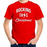 Rocking this Christmas Kerst t-shirt rood voor kinderen - thumbnail