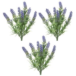 3x stuks lavandula/lavendel kunstplant 34 cm bosje