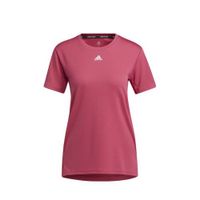 adidas Performance Necessi-Tee Designed4Training sport T-shirt roze/wit - thumbnail