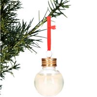 Kerstballen - vulbaar met shampoo/douchegel - 6x st - 50 ml - kunststof - 6 cm - thumbnail