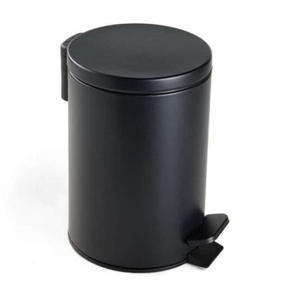 Badkamerprullenbak - VANDAAG - UTILITY - 3 L - Ø 17 xx H 25 cm - Polypropyleen - Zacht Zwart