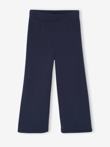Gevoerde wijde legging van fleece voor meisjes marineblauw