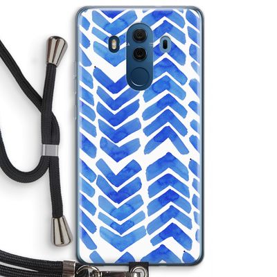Blauwe pijlen: Huawei Mate 10 Pro Transparant Hoesje met koord