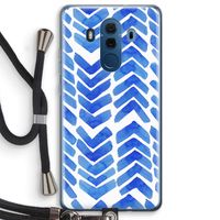 Blauwe pijlen: Huawei Mate 10 Pro Transparant Hoesje met koord