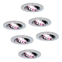 Set van 6 Maya - Smart inbouwspot - IP20 voor binnen - 5,5 Watt 345 Lumen - Kantelbaar - Wifi + Bluetooth - RGBWW - GU10 - Google Home, Amazon Alexa en Siri - Chroom