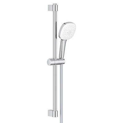 GROHE Tempesta 110 Cube Glijstangset - 60cm - vierkante handdouche - 2 straalsoorten - 8.0 l/min - gladde doucheslang - chroom 26748003