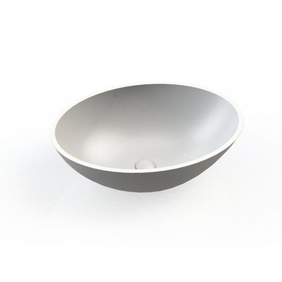 Waskom BWS Prince Cast Marble 49x34 cm Ovaal Glans Wit