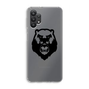 Angry Bear (black): Samsung Galaxy A32 5G Transparant Hoesje