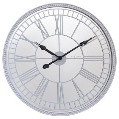 NeXtime NE-3255WI Spiegelklok - 43cm - Stille Wandklok - Landelijk - Wit - - "Cleopatra"