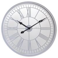 NeXtime NE-3255WI Spiegelklok - 43cm - Stille Wandklok - Landelijk - Wit - - "Cleopatra" NeXtime NE-3255WI Spiegelklok - 43cm - Stille Wandklok - Landelijk - Wit - - "Cleopatra"