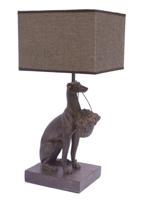 A RESIN WHIPPET LAMP