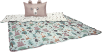 LIVARNO Kinder dekbed met kussen 140 x 200 cm (Groen/bruin)