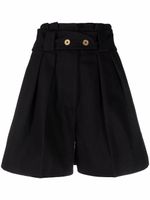 Patou short taille-haute à pinces - Noir