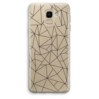 Geometrische lijnen zwart: Samsung Galaxy J6 (2018) Transparant Hoesje