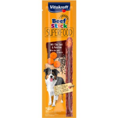 Vitakraft Beefstick Superfood wortel met chiazaad hondensnack (25 g) 5 verpakkingen