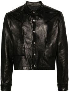 Rick Owens surchemise Alice Strobe en cuir - Noir