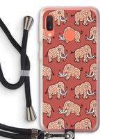 Mammoet: Samsung Galaxy A20e Transparant Hoesje met koord Mammoet: Samsung Galaxy A20e Transparant Hoesje met koord