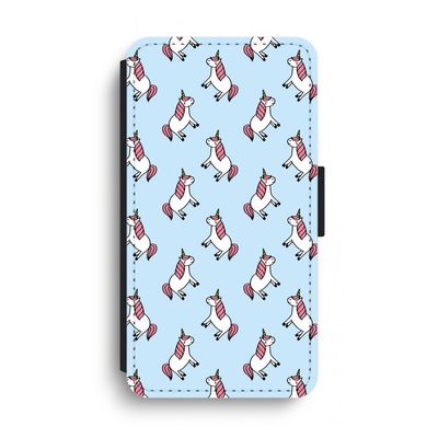 Eenhoorns overal: iPhone XS Max Flip Hoesje