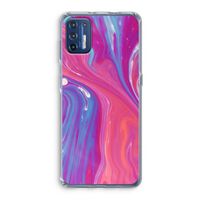 Paarse stroom: Motorola Moto G9 Plus Transparant Hoesje