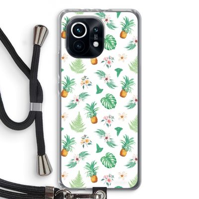 Ananas bladeren: Xiaomi Mi 11 Transparant Hoesje met koord
