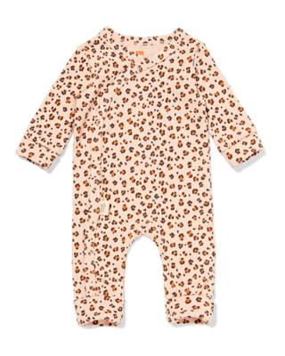HEMA Newborn meegroeiboxpakje LENZING™ ECOVERO™-(viscose) rib dieren zalmroze (zalmroze)