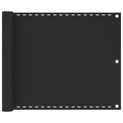 Balkonscherm 75x500 cm HDPE antracietkleurig