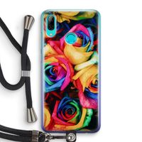 Neon bloemen: Huawei P Smart (2019) Transparant Hoesje met koord Neon bloemen: Huawei P Smart (2019) Transparant Hoesje met koord