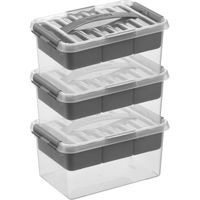 3x Opberg boxen/opbergdozen tray 6 liter 30 x 20 x 14 cm - thumbnail