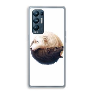 Yin Yang Wolves: Oppo Find X3 Neo Transparant Hoesje