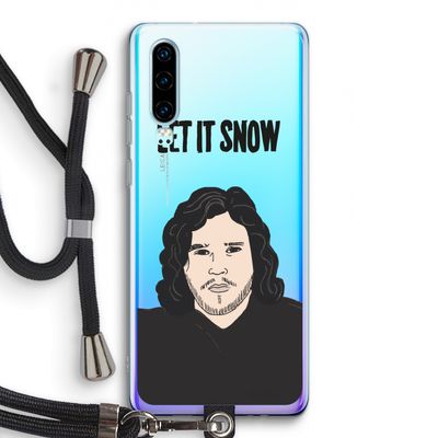 Let It Snow: Huawei P30 Transparant Hoesje met koord