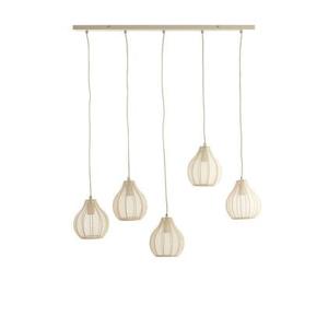 Light & Living Light&living Hanglamp 5L 100x15x21,5 cm ELATI zand