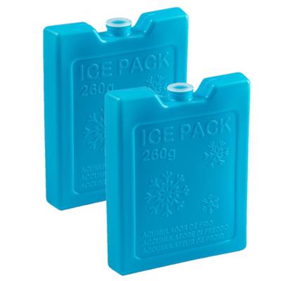 Plasticforte Koelelementen - 2x stuks - 260 grams - 13 x 10 cm - blauw - kunststof