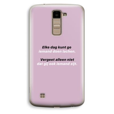 gij zijt ook iemand: LG K10 (2016) Transparant Hoesje