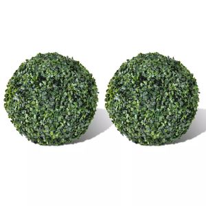 VidaXL Kunstplanten buxusbol 2 st 27 cm
