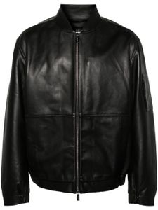 Calvin Klein veste bomber en cuir à fermeture zippée - Noir