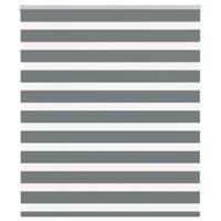 VidaXL Zebra rolgordijn 125x150 cm stofbreedte 120,9 cm donkergrijs