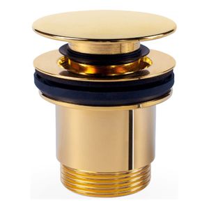 Afvoerplug Tres Valvulva | 5/4" | Click waste | Messing | Rond | 24k Goud glans