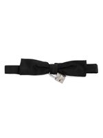 DSQUARED2 padlock-detail silk bow tie - Noir