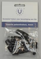 U-rope Elastiekhaak Nylon 4 Mm Zwart (10) Default
