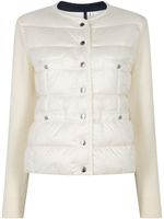 Moncler knitted-sleeves padded jacket - Blanc