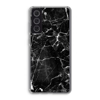 Zwart Marmer 2: Samsung Galaxy S21 FE Transparant Hoesje
