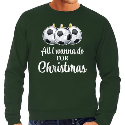 Foute Kersttrui voetbal Kerst sweater groen voor heren Foute Kersttrui voetbal Kerst sweater groen voor heren