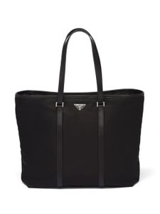 Prada sac cabas à plaque logo - Noir