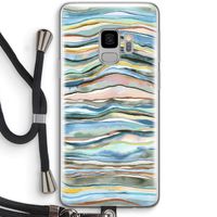 Watercolor Agate: Samsung Galaxy S9 Transparant Hoesje met koord