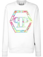 Philipp Plein sweat à logo brodé - Blanc - thumbnail