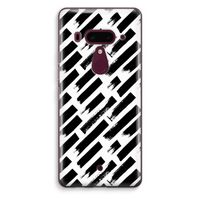Zwarte vegen: HTC U12+ Transparant Hoesje